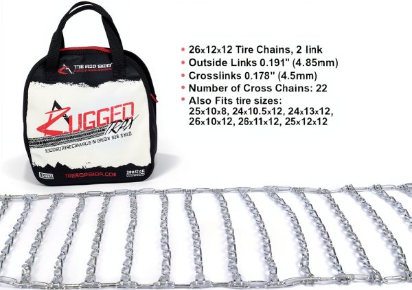 UTV Tire Chains by The ROP Shop 26 Inches Universal Fit-1