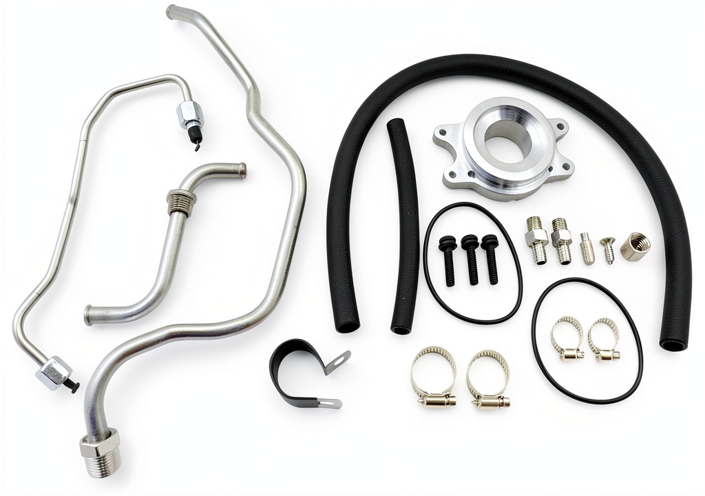 CP3 conversion kit components laid out on a workbench