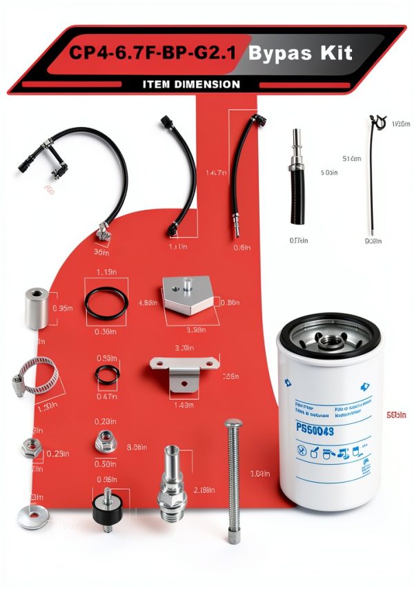 Camoo CP4 Bypass Kit for 6.7L Ford Powerstroke Diesel 2011-2025-6